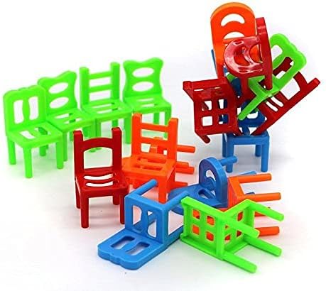 Jenilily Stacking Chairs Game, Family Board Balancing Toys for Kids (18 Chairs Toys Set)