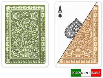 DA VINCI Palermo - Italian 100% Plastic Playing Cards, 2 Deck Set with Hard Shell Case