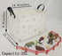 Rectangular Canvas Storage Bin, Waterproof Nursery Hamper with Handles, Gift Basket for Home and Office