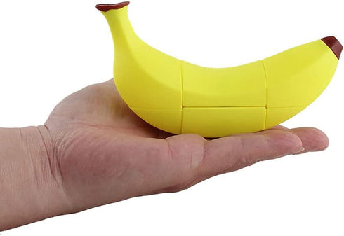 3D Fruit Cube 3×3 Magic Speed Cube, Children's Educational Puzzle Cube Brain Teaser (Banana)