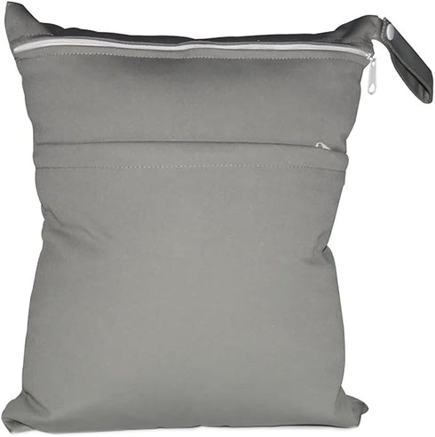 UUYYEO 2 Mommy Pcs Wet Dry Bags for Baby Cloth Diapers Bags Waterproof Reusable with Two Zippered Pockets Yoga Gym Bag