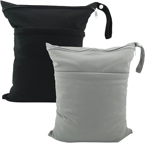 UUYYEO 2 Pcs Wet Dry Bags for Baby Cloth Diapers Mommy Bags Waterproof