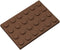 Classic Brown Plates Bulk, 50 Piece 4x6 Brown Plate, Compatible with Lego Parts and Pieces