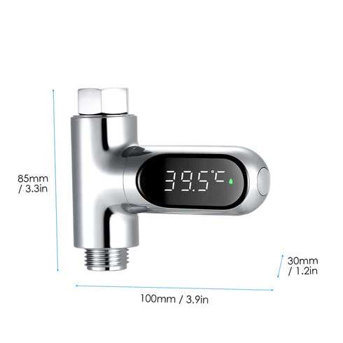 SPYMINNPOO 360Rotating Shower Thermometer, Read Water Temperature Thermometer for Baby Bath, Kitchen, Digital Shower