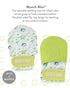 Pack 2 0-3 Malarkey Kids Dinosaur Paw Teething Mitt - of Soothing Infant Mitten Pain Relief Prevent Scratches, Safe