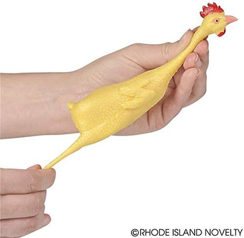 8 Inch Set 12 Rhode Island Novelty Rubber Stretch Chicken