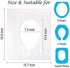 NEAGLORY 100 Pack Disposable Plastic Toilet Seat Covers - Waterproof Non Slip Individually Wrapped Protectors for