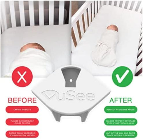 Vusee 2 Pack Anywhere Baby Monitor Wall Mount No-Drill Adhesive Shelf for Cameras Compatible with Most Baby Monitor