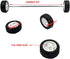 URIMPAVIDO 10PCS 20mm 5PCS (2X20MM) Small Toy Car Wheels Rubber Tire with Shaft Round Axles for for DIY Model Toy RC