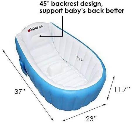 Locisne Swimming 0-3 Baby Inflatable Bathtub Children No-Slippery Pool Foldable Travel Air Shower Basin Seat Baths Big