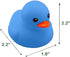 Bath Duck Toys 16 PCS Mini Blue Rubber Ducks, Squeak and Float Duckies for Baby Shower Party Decoration