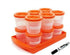 Baby Food Storage Containers with Write What You Want Lids (12 Pk) - 2oz Reusable, Leakproof Plastic Jars