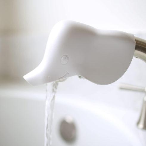 Nuby Safety Bathtub Spout Guard with Top Opening for Diverter, Elephant