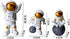 LUOZZY 3 Pcs Astronaut Figurines, Space Cake Toppers Decorations for Outer Space Cupcake (Golden)