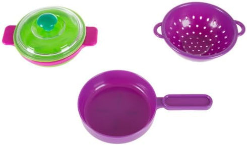 Hey! Play! Kids 27 Piece Play Dish Set with Dish Drainer for Pretend Food
