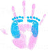 Ten Lil' Imprints Mommy and Me Inkless Handprint and Footprint Kit, Blue