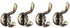 Melody Jane Dolls Houses Melody Jane Dollhouse Antique Brass Coat Hooks Miniature Hall Cloakroom Accessory 1:12