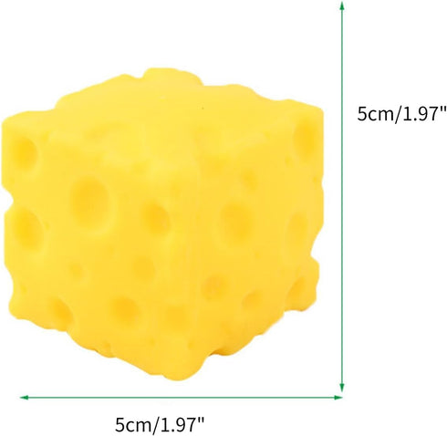 Generic 2 Pack, Jumbo Cheese Squishy, Large Cube Block, Slow Rising, Stress Relief, Sensory Fidget Toy, Yellow, Soft