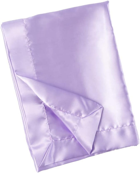 Heavens Cuddles Double Sided Pure Satin Baby Blanket 48"x36" (Lavender)