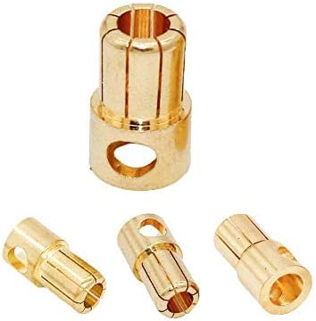 10 Pairs Gold-Plated 8mm Male Female Banana Plugs Bullet Connector for RC Battery ESC Motor