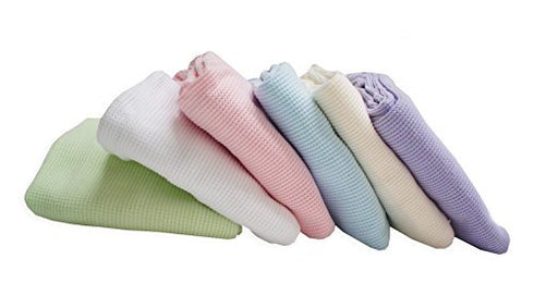 TL Care 100% Cotton Thermal Waffle Swaddle Blanket, Soft Stretchy Celery, 30" x 40" for Boys and Girls
