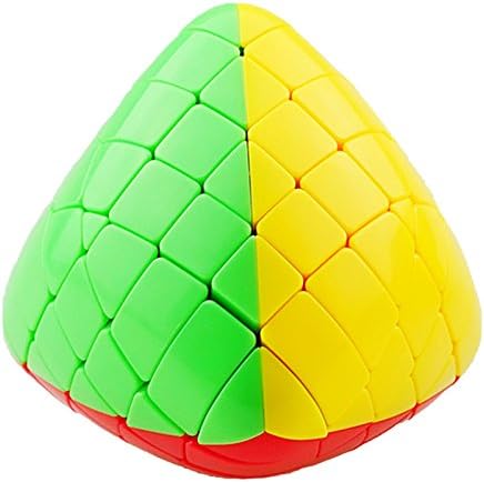 Willking Pyramorphix 5X5 Mastermorphix Megamorphix Stickerless Magic Speed Puzzle Cube, Pyramid-Shaped Brain Teaser