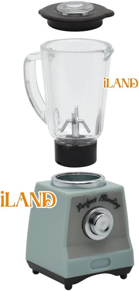 1:12 iLAND Miniature Dollhouse Accessories on Scale, Dollhouse Kitchen Accessories of Mini Blender & Kitchen Scale