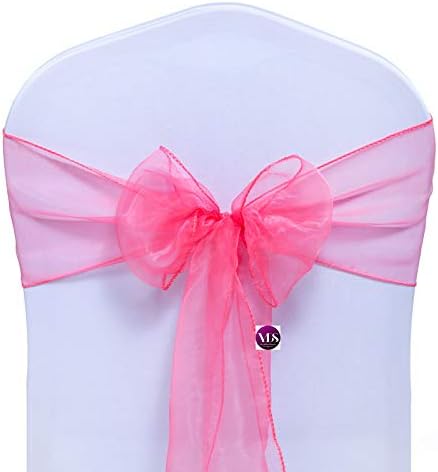 VDS Pack of 50 Organza Chair Sashes for Weddings & Events Dcor