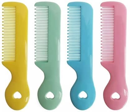 Htppzjr Pack Of 4 Round Tip Bristles Baby Cute Comb Baby Grooming For