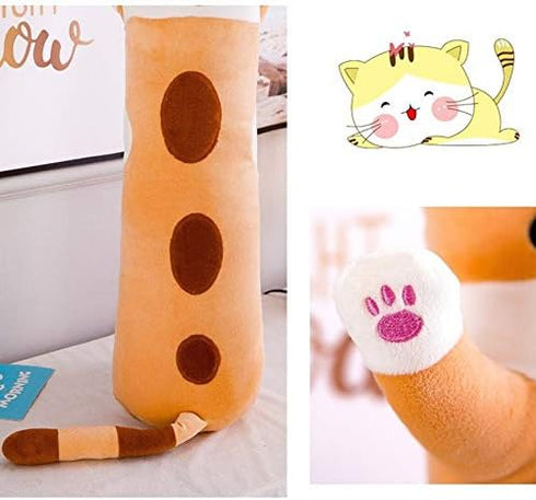 shangman Lovely Plush Cat Doll, Cute Cartoon Soft Stuffed Kitten, Long Throw Sleeping Pillow Toy for Kids, Girlfriend