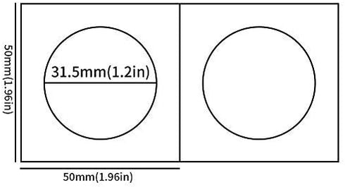 Coin Flips for Half Dollars - 50 PCS Cardboard Holders for 2x2 inch Pockets, 31.5mm/1.2inch