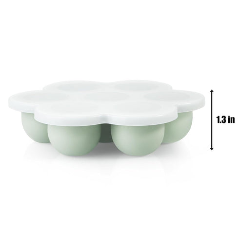 PandaEar 3 Pack Baby Food Freezer Tray with Lids, Silicone Food Feeder Teether Tray for Homemade Baby Food
