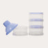 CurcKua 4 Layers Milk Powder Box Baby Formula Dispenser Detachable Baby Snack Box Container Blue