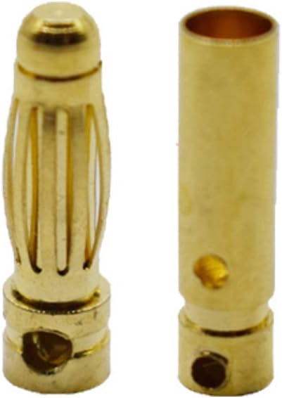 20 Pairs 3mm Gold Plated Banana Plug Bullet Male Female Connector for Lipo Battery ESC