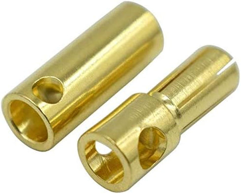 20 Pairs Gold-Plated 5MM 5.0MM Banana Plug Bullet Male Female Connector Adapter for RC Lipo Battery ESC Motors (5.0MM)