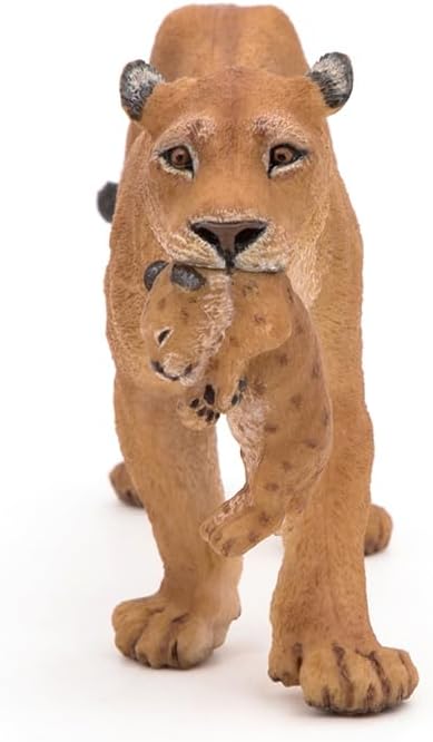 Papo Wild Animal Kingdom Figure, Lioness with Cub, 6.5cm, Multicolor (50043)