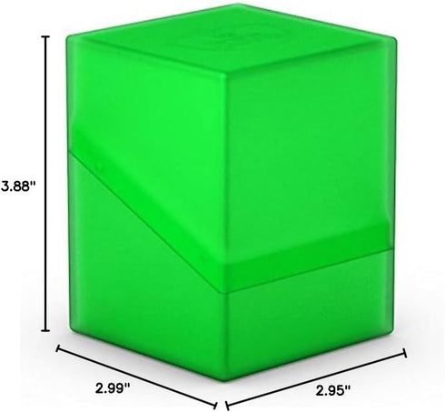 Ultimate Guard Boulder 100+ Classic Deck Case for 100 Double-Sleeved TCG Cards, Emerald, Durable Storage
