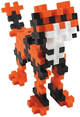 Plus Plus 3D Animal Figure Building Block Set, 70 Mini Puzzle Pieces, Fun Stem Toys - Tiger Maker Tube