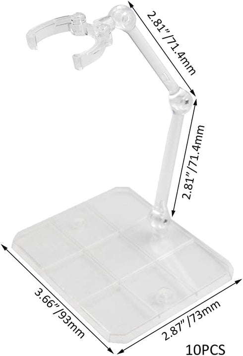 10Pcs Action Figure Stand Kits, Flexible Base Holder for Gundam Action Figures DIY Model Kits