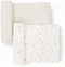 Little Unicorn Large Stretch Knit Swaddle Blanket 2 Pack| Super Soft with