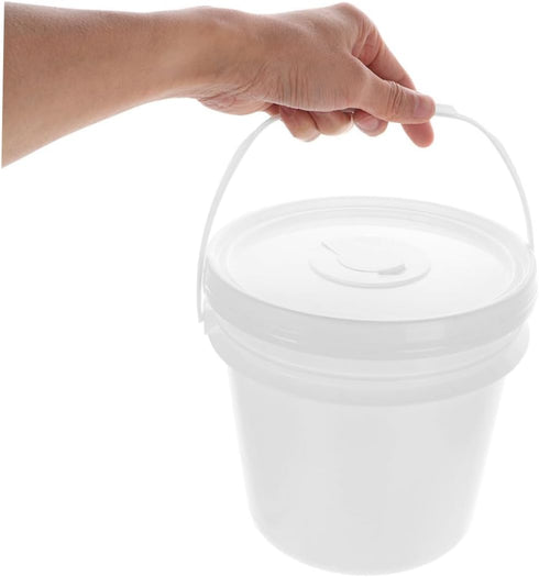 Zerodeko Refillable Wipes Dispenser Bucket Flushable Adult Bathroom Wipes Holder Handles Bucket for Car Tissue Box