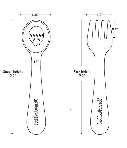 5 Piece Plastic Toddler Silverware Set - Reusable Spoon and Fork Utensils with Hygienic Travel Pouch (Green)