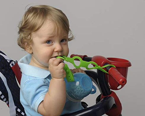 4PK Toy Safety Straps - Stretchable Silicone Pacifier Clips for Baby Toddler Bottle Harness