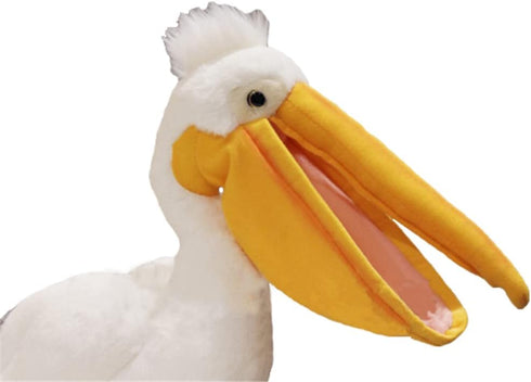 Cute Life Like Pelican Bird Plush Toy, 16in Simulation Nature Bird Doll Birthday Gift for Children