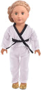 18 Inch Girl Doll Clothes White Karate/Tae Kwon Do Outfit, Includes Blouse, Pants and 5 Belts for 18inch Doll