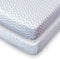 Ziggy Baby Crib Sheet Fitted Jersey Cotton (Chevron Cross Blue/Grey)
