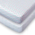 Ziggy Baby Crib Sheet Fitted Jersey Cotton (Chevron Cross Blue/Grey)