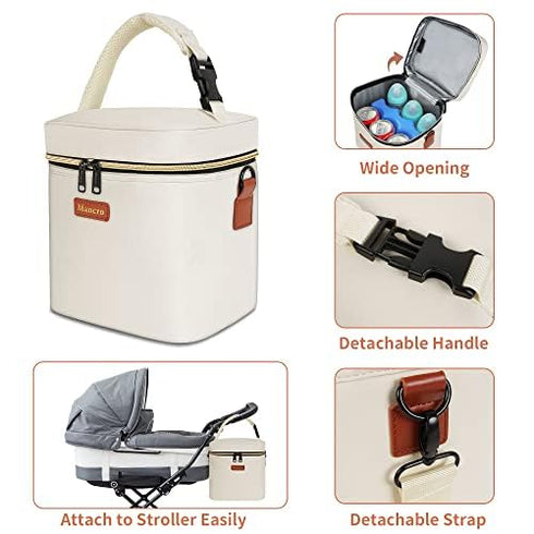 Pack, 6 9 Mancro Breastmilk Cooler Bag with Ice Fits Insulated Baby Bottles Up to Ounce, Breast Milk Cooler for Nursing