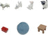 josaner-zz 1/12 Dollhouse Cats w/ Scale Accessories Mini Furniture Model Wooden Miniature (Multicolor-Simple)