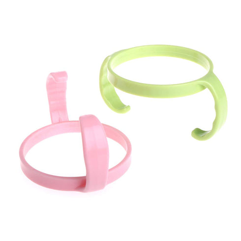 DGFJY 2 Pack 2 Count Baby Bottle Holder Feeding Bottles for Comotomo Easy Cleaning (Pink/Green) Easy Grip Plasic
